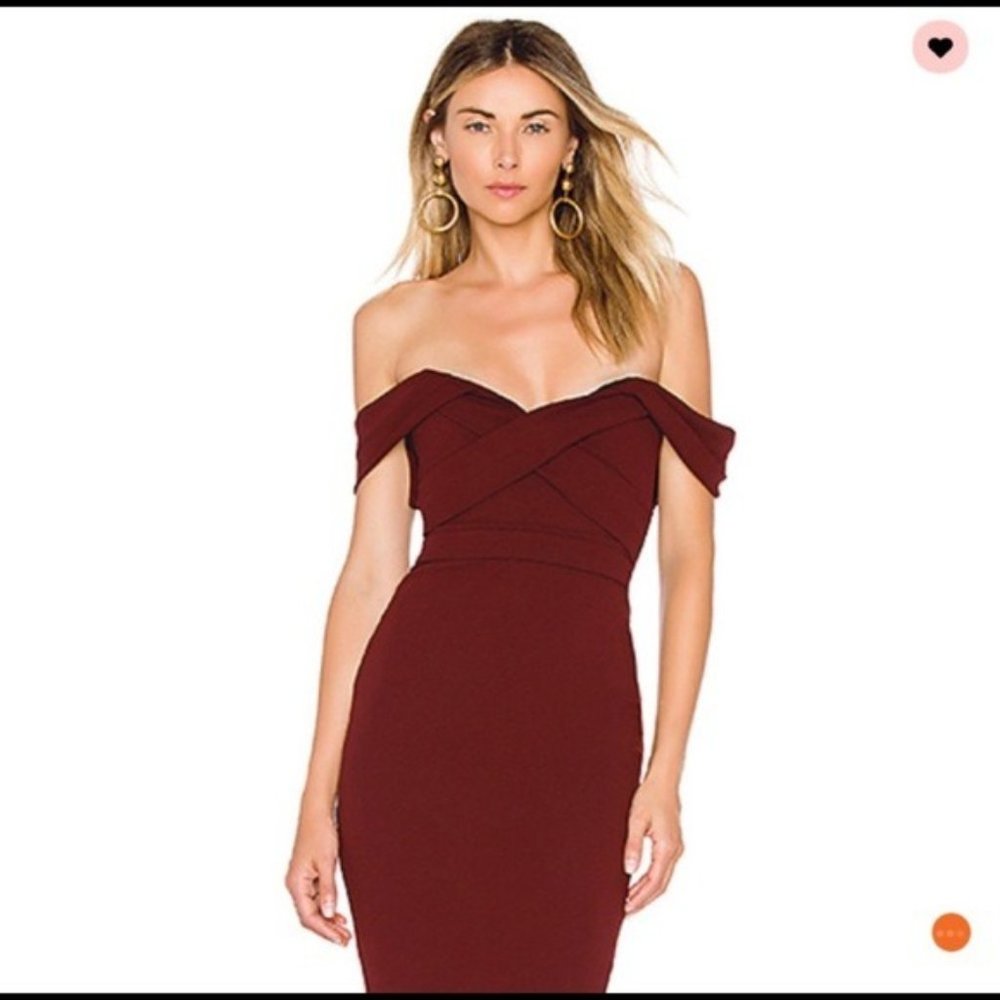 Nookie Camille Gown Off the Shoulder Evening Dress